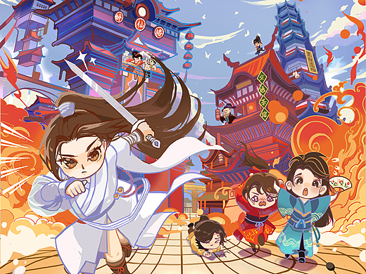 《神之一手》剧本杀海报人物设计