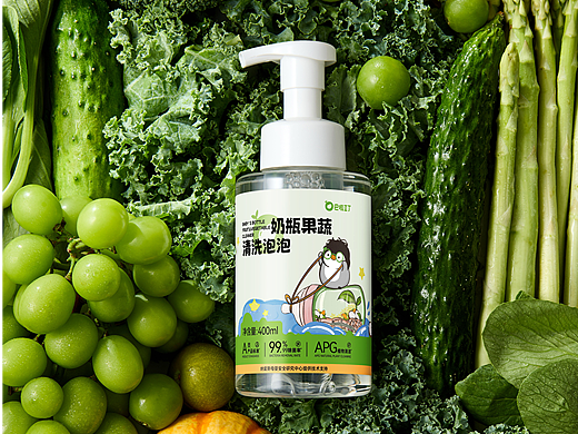 果蔬泡泡清洁慕斯产品摄影｜巴拉豆丁✖青屿川