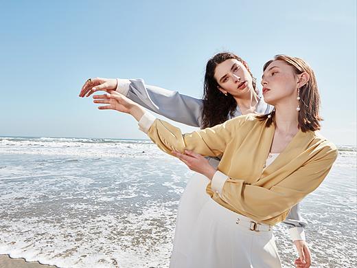 海边拍“浪漫氛围”的中淑女装，爱❤️住了｜商业摄影