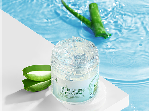 护肤品  大合集  软膜粉  面霜面膜  芦荟胶场景拍摄