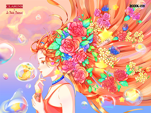 綻放（個人主頁-ZNjU2NTg1NDQ=） - 商業(yè)插畫 - 站酷設計師涼介djm原創(chuàng)素材 - 站酷ZCOOL