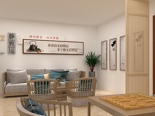 屏山社区长者食堂文化氛围布置