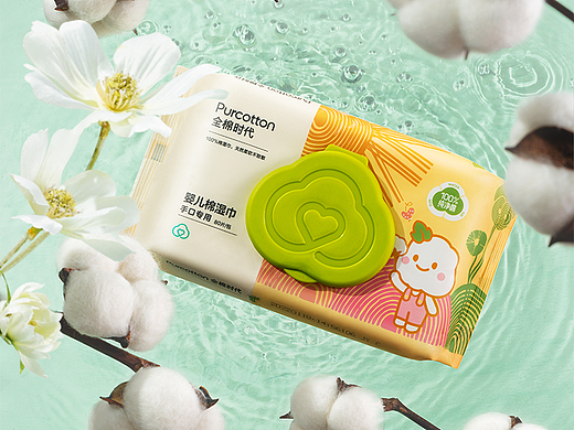 婴儿棉湿巾/绿色全棉