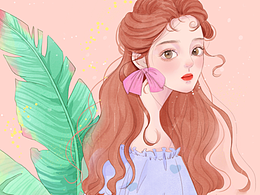 圖書、雜志、報(bào)刊、插畫、少女插畫、水彩插畫、