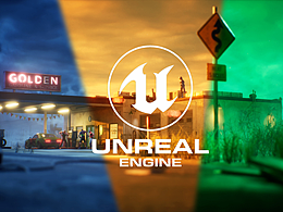 加油站（氛圍練習(xí)）UE5.1