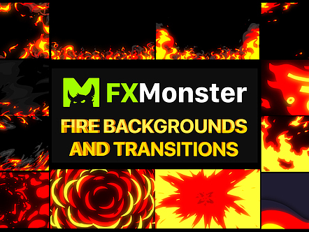 AE模板|精美动画独特火焰过渡背景动态标题展示极限