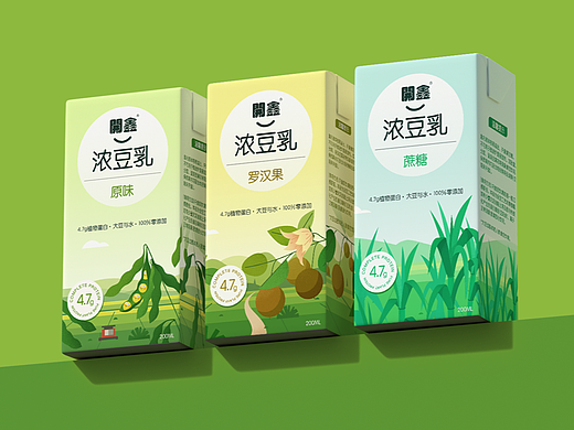 開鑫浓豆乳包装设计 / 美食如画 / 山水如诗