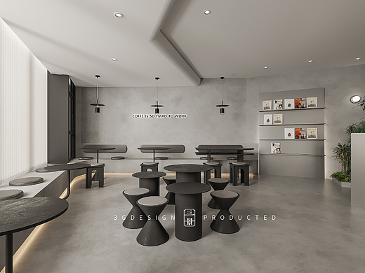 【三景裝飾】極簡侘寂風(fēng)咖啡店（個(gè)人主頁-ZNjAwMzA5NjA=） - 商業(yè)空間設(shè)計(jì) - 站酷設(shè)計(jì)師sjzs原創(chuàng)素材 - 站酷ZCOOL