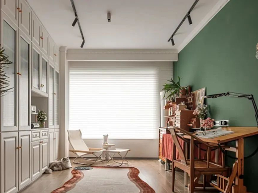 76㎡北欧复古撞色之家，开启甜蜜小两口的艺术生活之旅