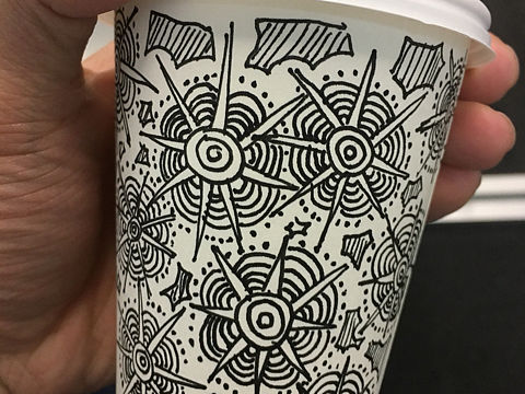 咖啡杯涂鸦
