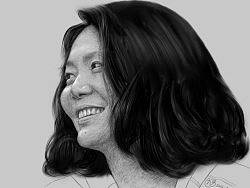 女子头像人物素描