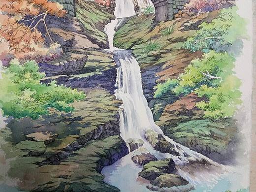 钢笔淡彩手绘风景（个人主页-ZMjI0MjU5MDg=） - 商业插画 - 站酷设计师A时间A原创素材 - 站酷ZCOOL