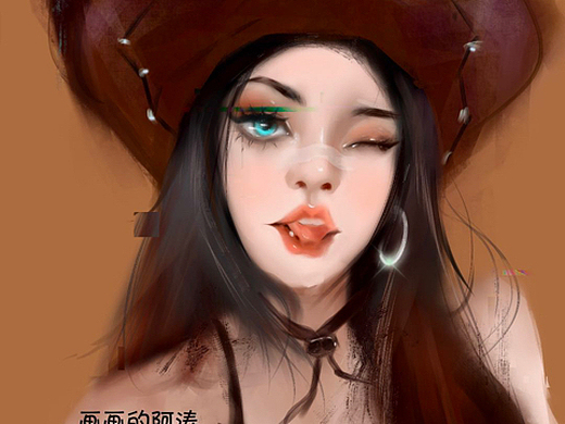 一个向你抛媚眼的女孩