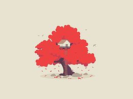 red tree