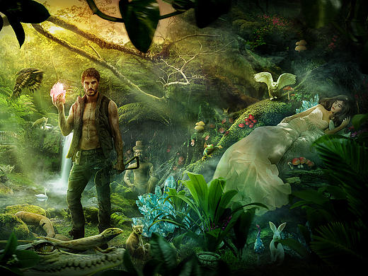 秘境探险-合成练习（个人主页-ZMTkyNjQzNzI=） - 其他平面 - 站酷设计师lena紫原创素材 - 站酷ZCOOL