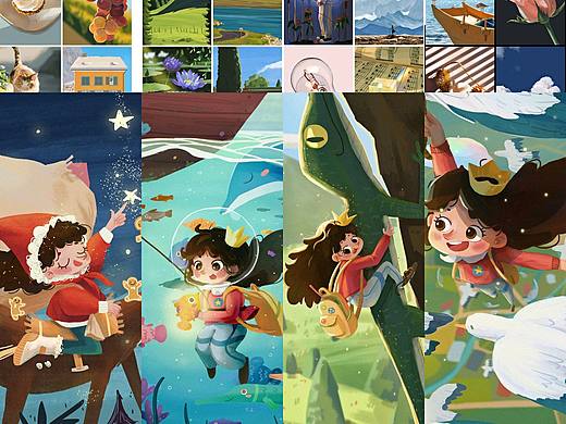 12月插画总结（个人主页-ZNTcyMzA5ODQ=） - 儿童插画 - 站酷设计师雅心插画原创素材 - 站酷ZCOOL