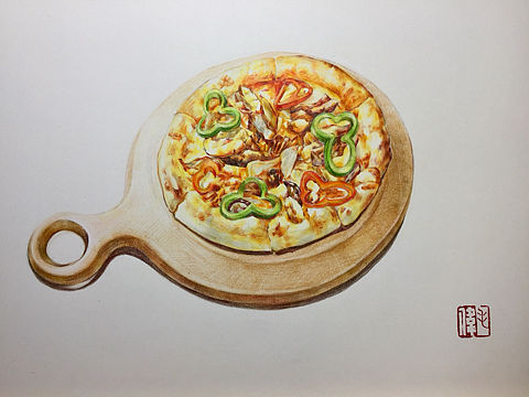 彩鉛披薩（個(gè)人主頁(yè)-ZMjY4MTE4MzY=） - 繪畫 - 站酷設(shè)計(jì)師OK小畫原創(chuàng)素材 - 站酷ZCOOL