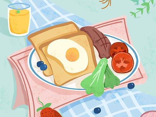 美食插画（个人主页-ZNTI2MzQ3NDQ=） - 艺术插画 - 站酷设计师siwenwen原创素材 - 站酷ZCOOL