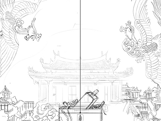 3w651479z_xinyue2年前大唐不夜城长卷插画 x 吴尧插画-商业插画7.