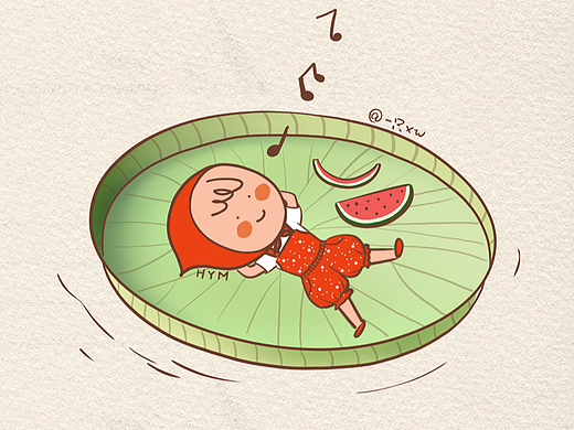 夏至（个人主页-ZNjAzOTE3MzI=） - 商业插画 - 站酷设计师一只xw原创素材 - 站酷ZCOOL