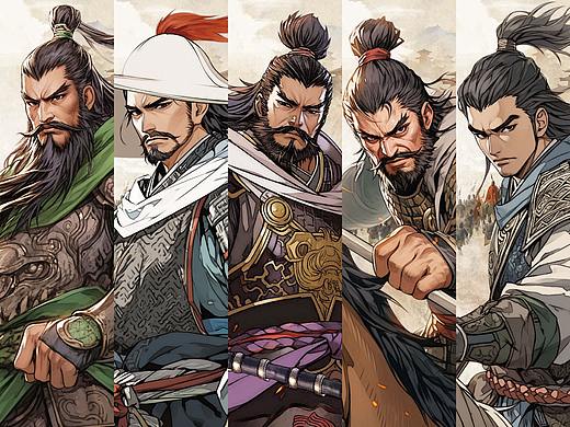 水浒卡牌设计 梁山五虎将