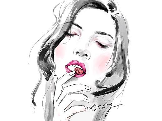 时尚插画～个性女生