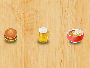 临摹一组食物图标