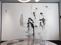 墙体彩绘!水墨江南