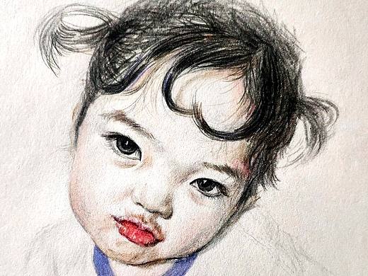 彩鉛人像（個(gè)人主頁(yè)-ZMzUxMjI5NjQ=） - 繪畫(huà) - 站酷設(shè)計(jì)師我碰你了嘛原創(chuàng)素材 - 站酷ZCOOL