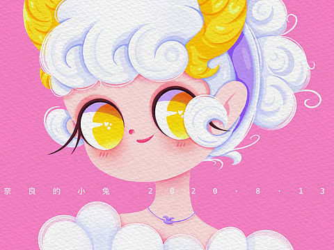 ·๑ 小兔插画 ๑·十二星座-白羊♈️