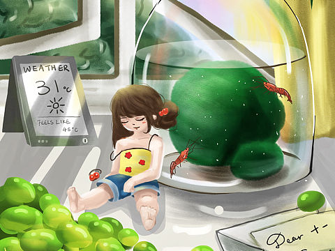 画了个六一快乐（个人主页-ZNDUxMDQ3MTY=） - 创作习作 - 站酷设计师卡卡洛_原创素材 - 站酷ZCOOL