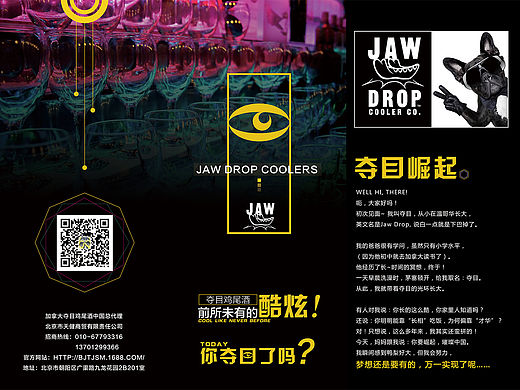 加拿大夺目鸡尾酒折页设计正面