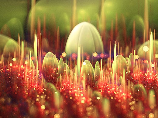 分形(fractal)三十九辑：球形体与花朵