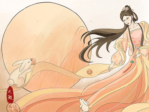 中秋啦，吃月饼（个人主页-ZNTUwOTkwMjQ=） - 商业插画 - 站酷设计师天凝原创素材 - 站酷ZCOOL