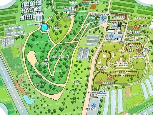 九峰牧場手繪地圖（個人主頁-ZNDcwMjU3NjQ=） - 商業(yè)插畫 - 站酷設(shè)計(jì)師手繪地圖設(shè)計(jì)原創(chuàng)素材 - 站酷ZCOOL