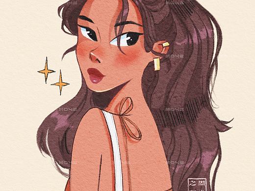 欧美风插画临摹