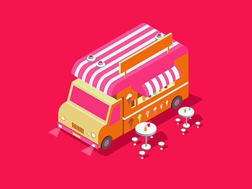 Ps3d立体小场景插画练习