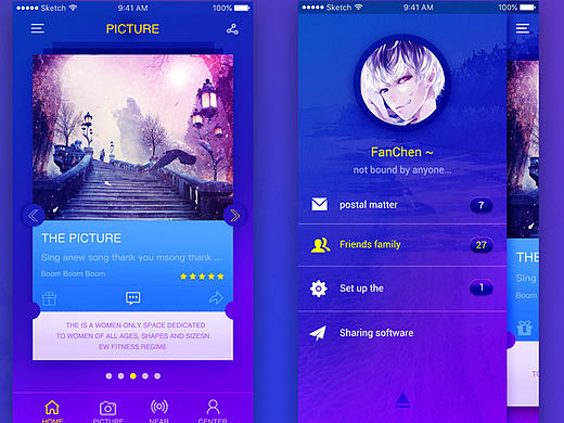 app（个人主页-ZMjE3MDU3ODQ=） - APP界面 - 站酷设计师用青春博命灬原创素材 - 站酷ZCOOL