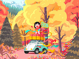 粉色森林的场景练习