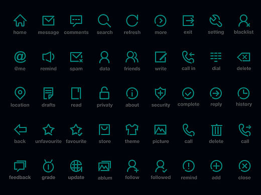 线条图标练习 Simple Icons