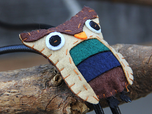 原创设计师手工彩色布艺猫头鹰波洛带  时尚休闲可爱bolo tie