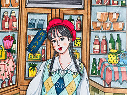 复古店铺的小老板娘