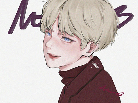 金泰亨血汗泪时期人物插画