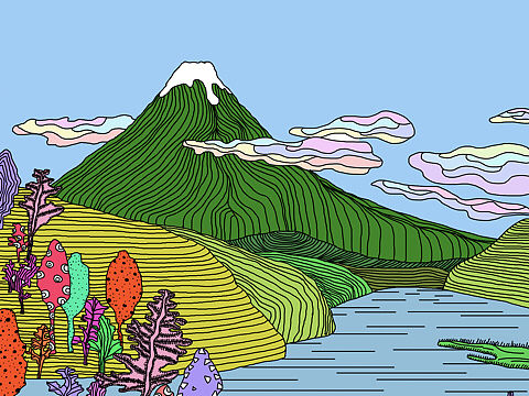 想象中的七彩云霞