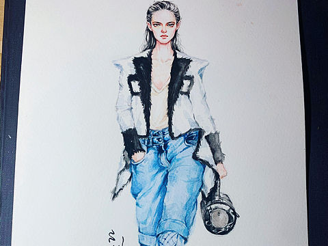 時(shí)裝畫(huà)（個(gè)人主頁(yè)-ZNDA5NzcyODg=） - 繪畫(huà) - 站酷設(shè)計(jì)師chernina原創(chuàng)素材 - 站酷ZCOOL