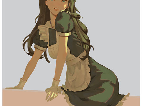 女仆（个人主页-ZNTE2NTg0OTI=） - 艺术插画 - 站酷设计师Aoye发原创素材 - 站酷ZCOOL
