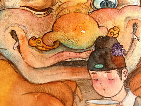 虎年画神兽系列—狮子