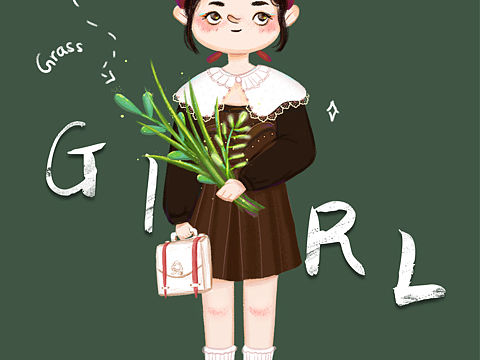 吃草女孩（个人主页-ZNDk4MjU3MzY=） - 创作习作 - 站酷设计师白白胖胖小三七原创素材 - 站酷ZCOOL