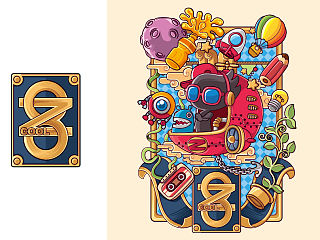 站酷八周年纪念T恤 狂奔的包子插画铺 X ZCOOL