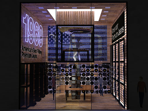Gap1969 Pop-up Store Cube Display